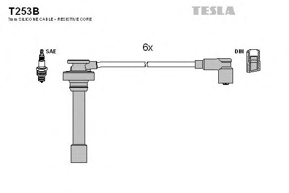 Купить TESLA T253B Провода зажигания Mitsubishi Galant VI 1996-2004