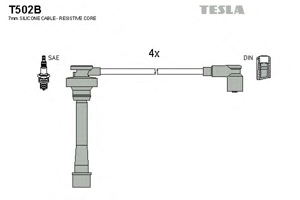 Купить TESLA T502B Провода зажигания Mitsubishi Galant 1992-2002