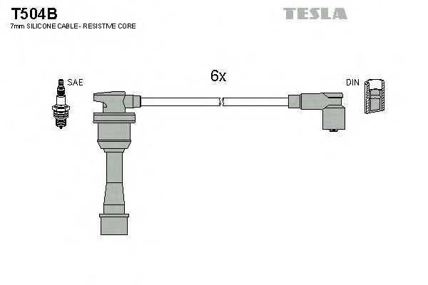 Купить TESLA T504B Провода зажигания Mitsubishi Galant V. 1992-1996