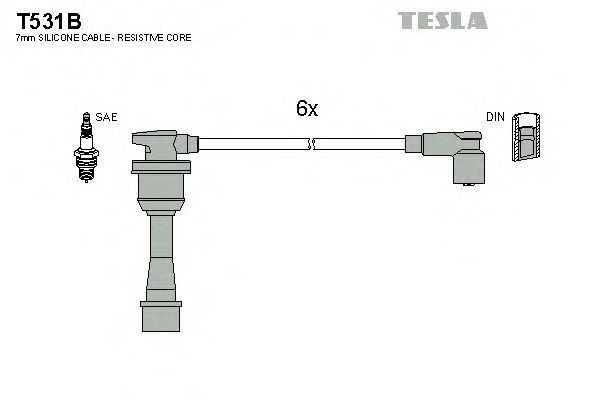 Купить TESLA T531B Провода зажигания Mitsubishi Galant V. 1992-1996