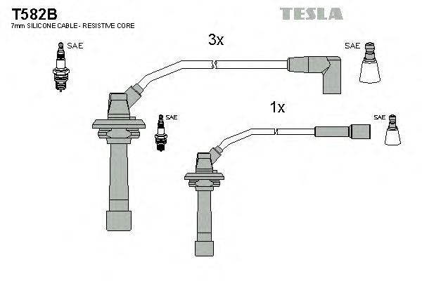 Купить TESLA T582B Провода зажигания Subaru Impreza 1998-2001