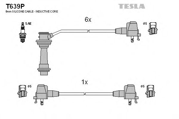 Купить TESLA T639P Провода зажигания Lexus GS 300 1996-2003 Lexus GS 300 1996-2003