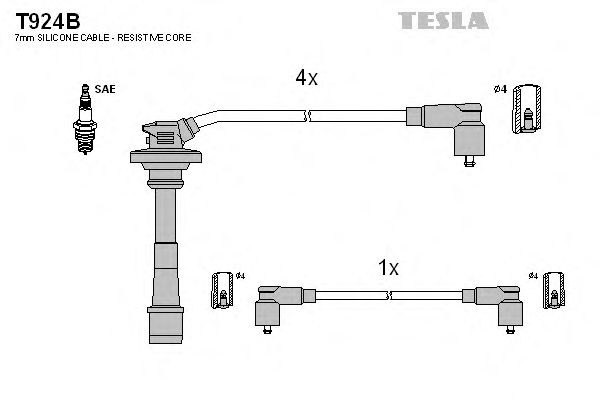 Купить TESLA T924B Провода зажигания Toyota Carina E 1993-1997