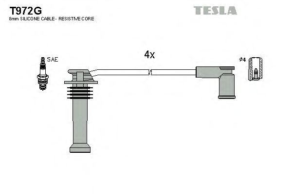 Купить TESLA T972G Провода зажигания Ford Focus II 2003-2011
