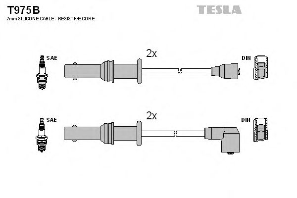 Купить TESLA T975B Провода зажигания Subaru Forester 2.0 1997-2002