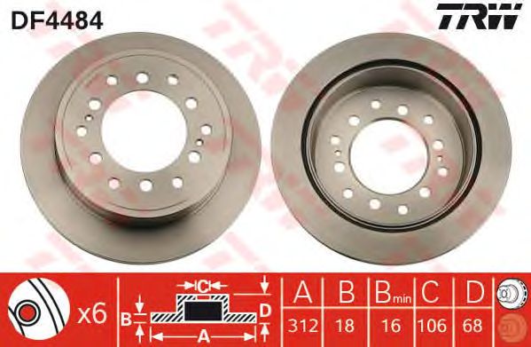 Купить запчасть TRW - DF4484 