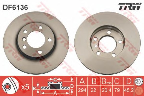 Купить запчасть TRW - DF6136 