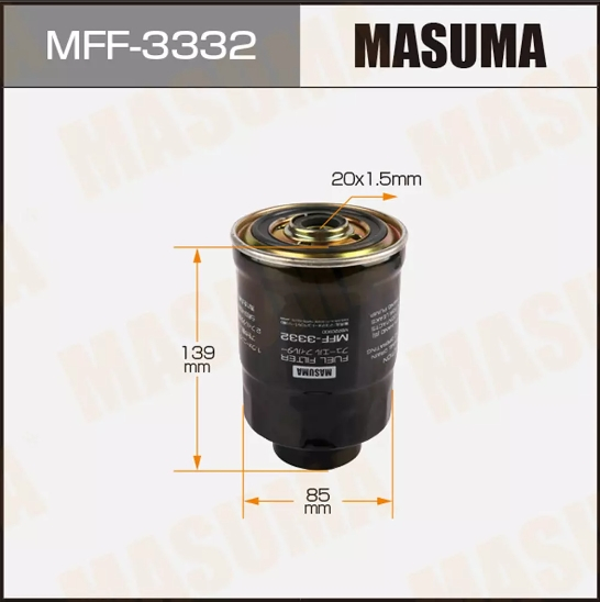 Купить запчасть MASUMA - MFF3332 Топливный фильтр Mitsubishi Pajero, Delica 2.5 2.8 4D56 4m40 MB220900
