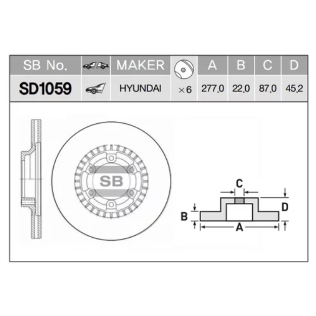 Купить запчасть SANGSIN - SD1059 