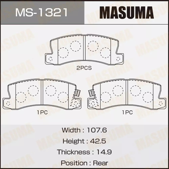 Купить запчасть MASUMA - MS1321 