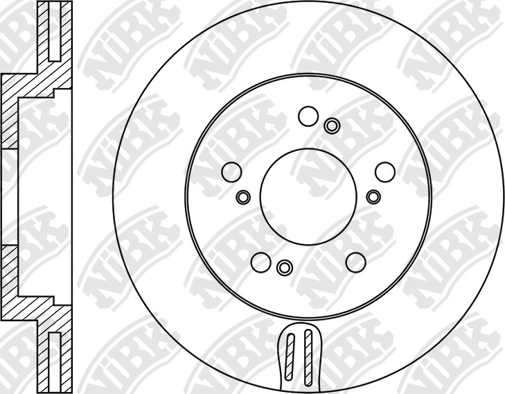 Купить NIBK RN2054V Диск тормозной передний Honda CR-V RD5 D260mm