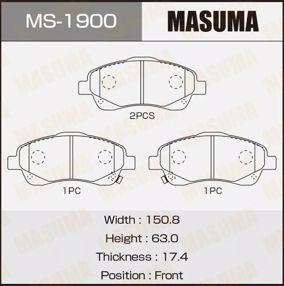 Купить запчасть MASUMA - MS1900 