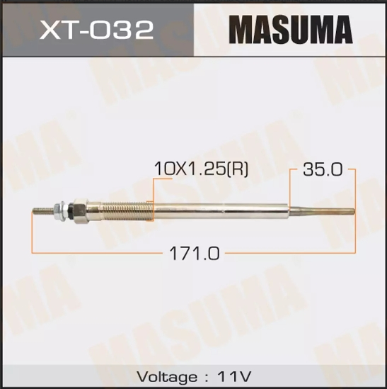 Купить запчасть MASUMA - XT032 Свеча накала Toyota AVENSIS VERSO RAV4 COROLLA VERSO 2.0L Дизель 1CD