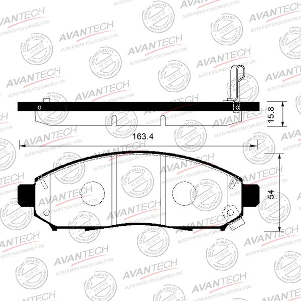 Купить запчасть AVANTECH - AV1081 Колодки передние Nissan Pathfinder R51 Navara Xterra