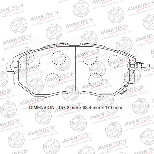 Купить запчасть AVANTECH - AV1066 Передние колодки Subaru Tribeca Legacy 3.0 3.6