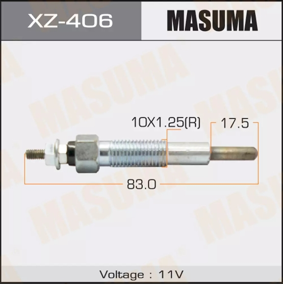 Купить запчасть MASUMA - XZ406 Свеча накала Mazda Bongo 2.2L Дизель R2