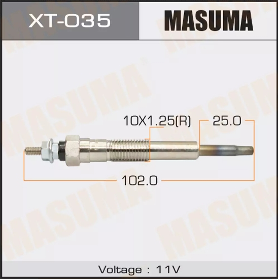 Купить запчасть MASUMA - XT035 Свеча накала 1KZ-TE 3C-TE Toyota Granvia Hiace Hilux Land Cruiser 2.2 3.0L Дизель 19850-67030