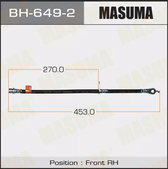 Купить запчасть MASUMA - BH6492 Передний тормозной шланг, левый Toyota Land Cruiser 200, Lexus LX570
