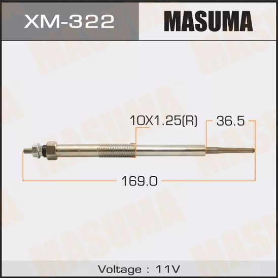 Купить запчасть MASUMA - XM322 Свеча накаливания Mitsubishi Pajero 3 4 3.2 4M41T Дизель 