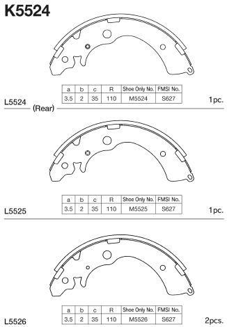 Купить запчасть KASHIYAMA - K5524 KASHIYAMA Колодки барабанные задние HONDA CR-V RD1 95-01