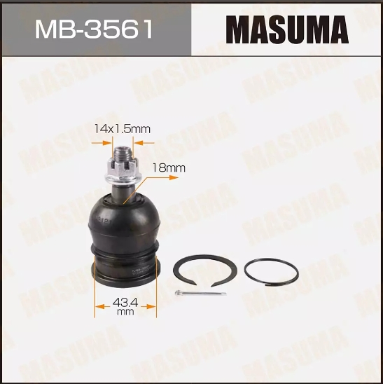 Купить запчасть MASUMA - MB3561 Верхняя шаровая опора Toyota Land Cruiser Prado 90, 95