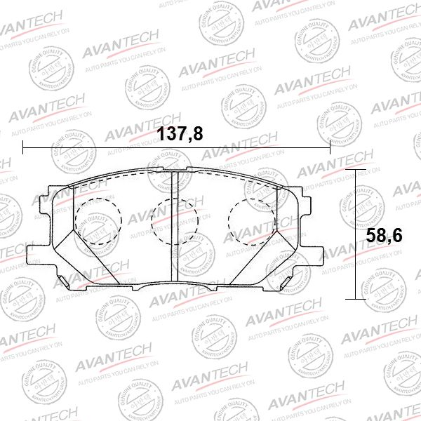 Купить запчасть AVANTECH - AV957 Тормозные колодки передние Toyota RX330 03-08