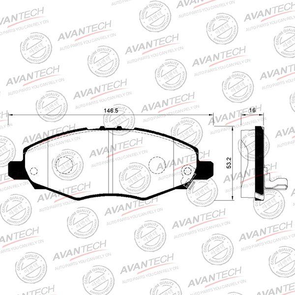 Купить запчасть AVANTECH - AV200 Колодки передние Toyota Hilux 2005-2011 04465-0K130