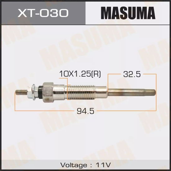 Купить запчасть MASUMA - XT030 Свеча накала Toyota HIACE 3L 5L