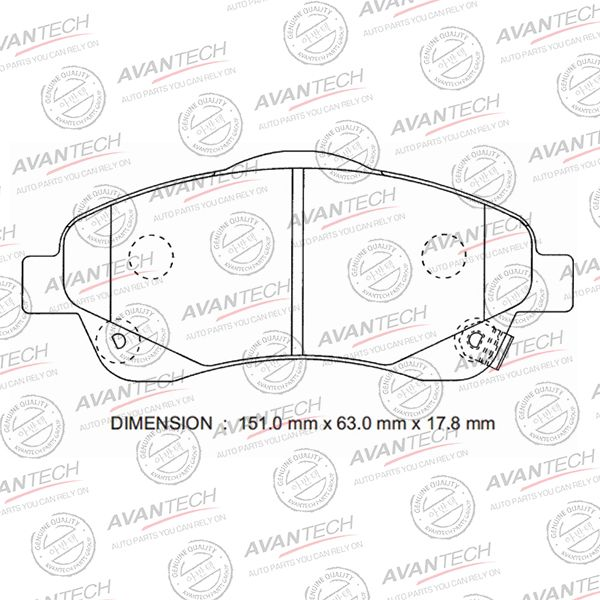 Купить запчасть AVANTECH - AV1083 Тормозные колодки передние Toyota Avensis 250, Corolla Verso II R10