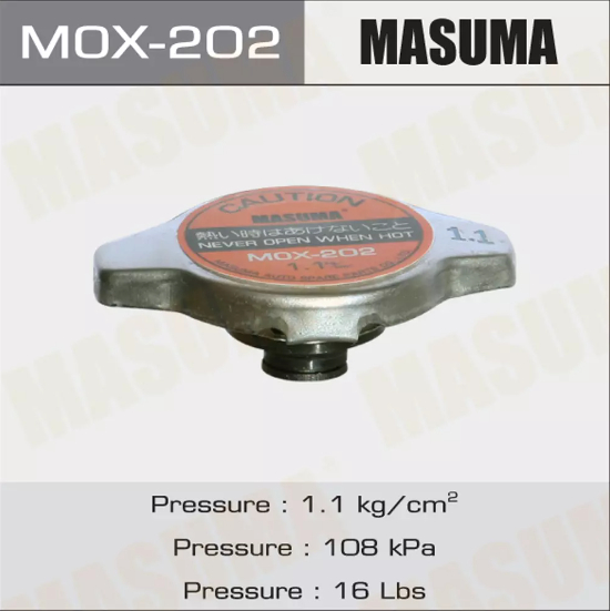 Купить запчасть MASUMA - MOX202 Крышка радиатора 1.1 KG/CM2 Маленький клапан