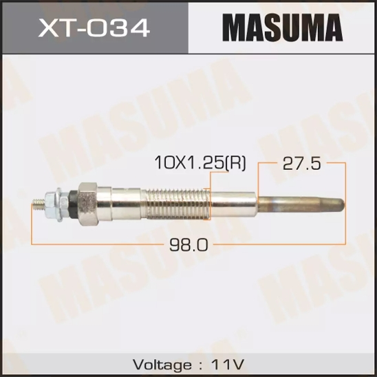Купить запчасть MASUMA - XT034 Свеча накала Toyota Chaser Cresta Crown Mark 2.4L Дизель 2LTE