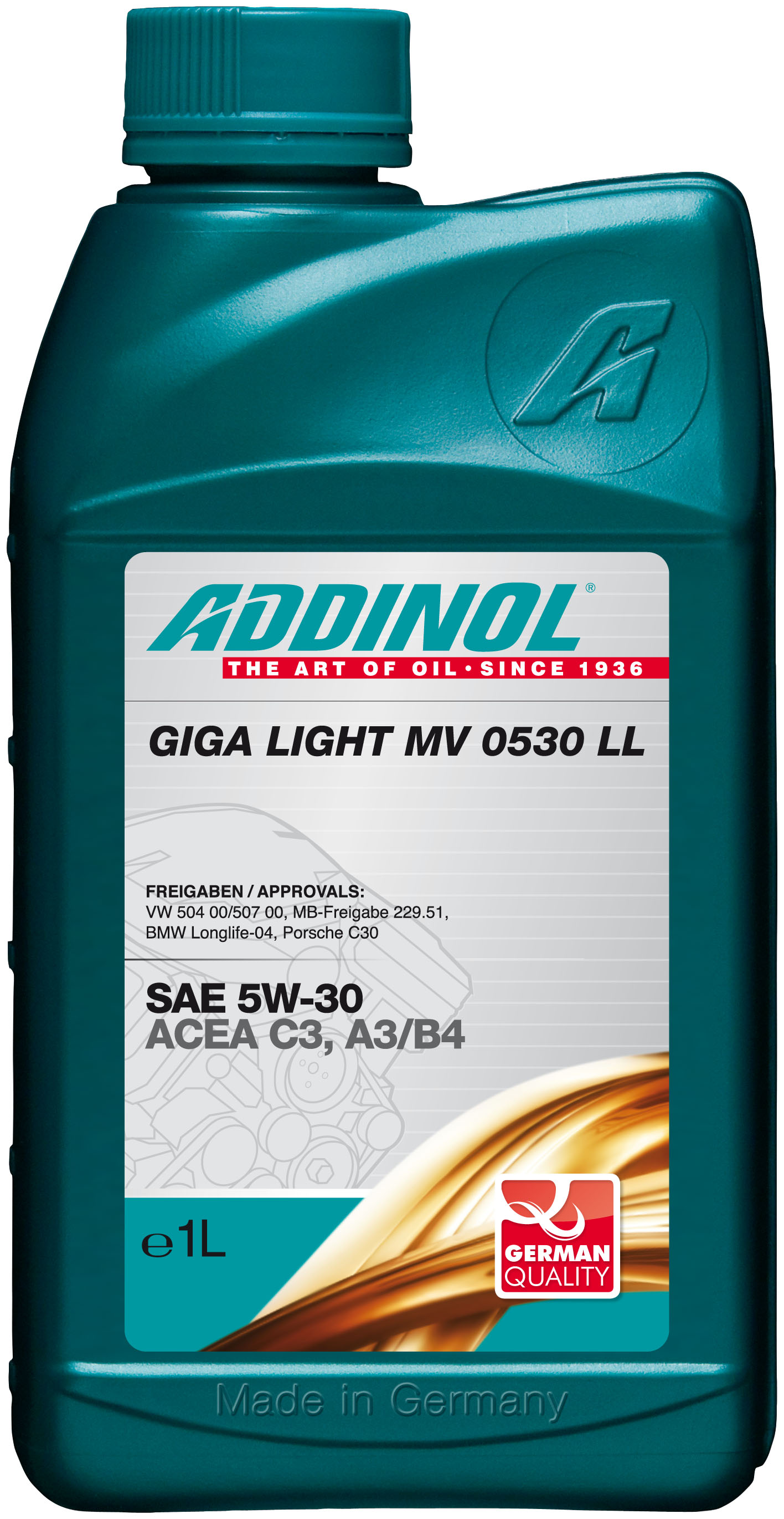 Купить Addinol 4014766072573 Giga Light (Motorenol) MV 0530 LL 5W-30, 1л