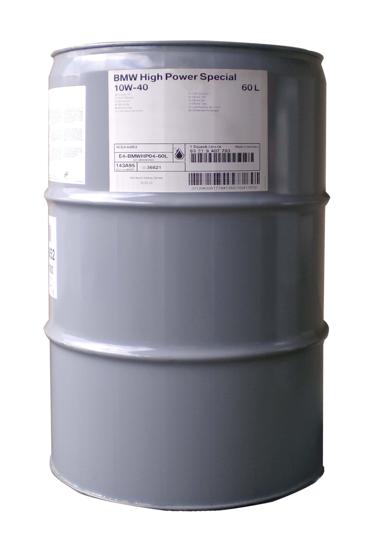 Купить Bmw 83219407783 High Power Oil 10W-40, 60л