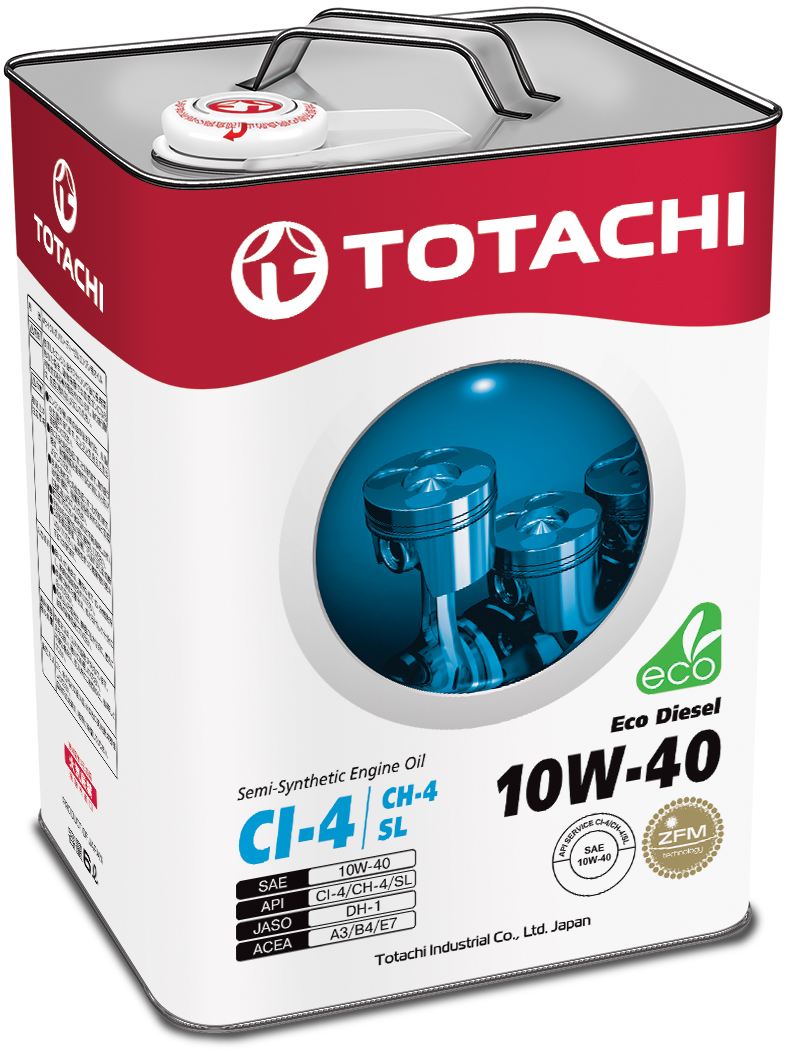 Купить Totachi 4562374690530 Eco Diesel Semi-Synthetic CI-4/CH-4/SL 10W-40, 6л