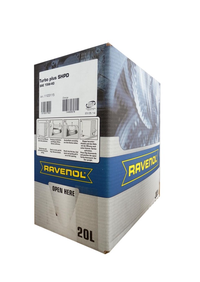 Купить Ravenol 4014835776821 Turbo plus SHPD 15W-40 (20л) ecobox