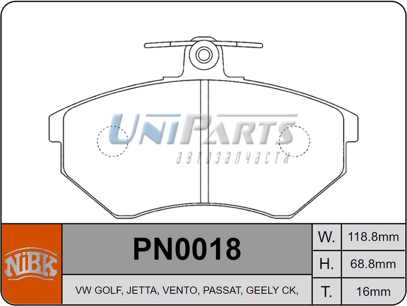 Купить запчасть NIBK - PN0018 
