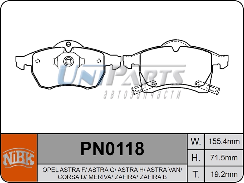 Купить запчасть NIBK - PN0118 