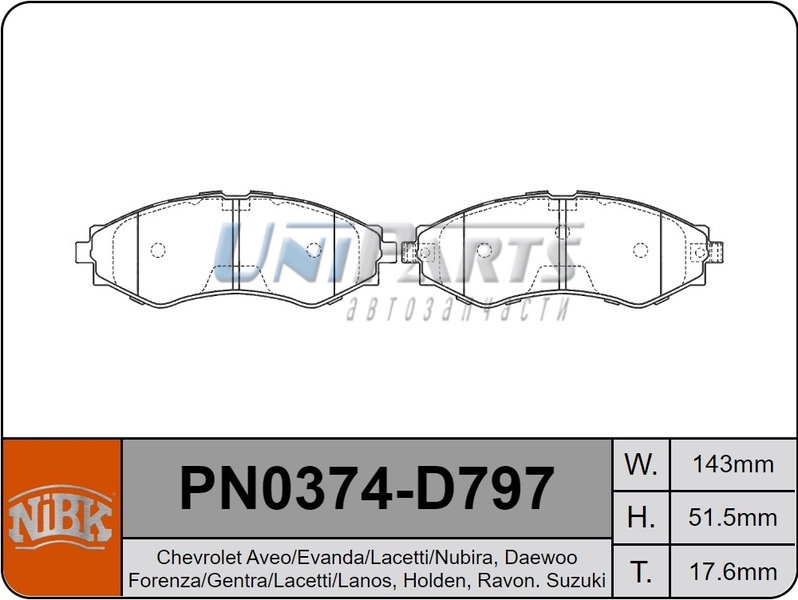 Купить запчасть NIBK - PN0374 