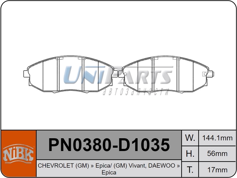 Купить запчасть NIBK - PN0380 