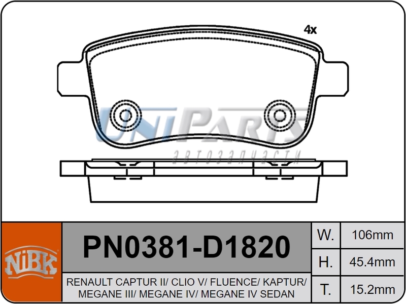 Купить запчасть NIBK - PN0381 