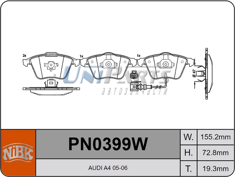 Купить запчасть NIBK - PN0399W 