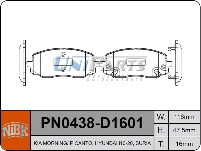 Купить запчасть NIBK - PN0438 