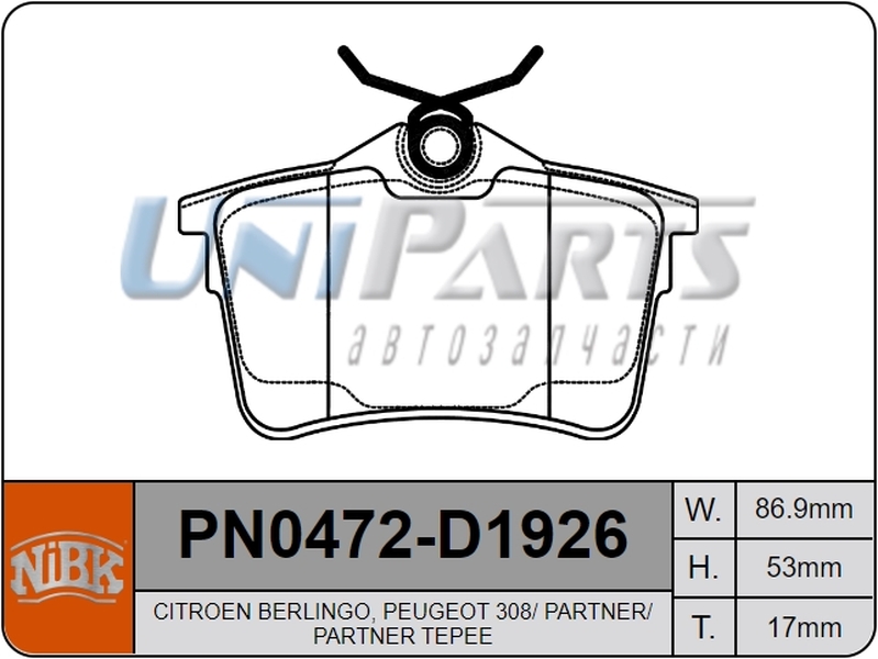 Купить запчасть NIBK - PN0472 