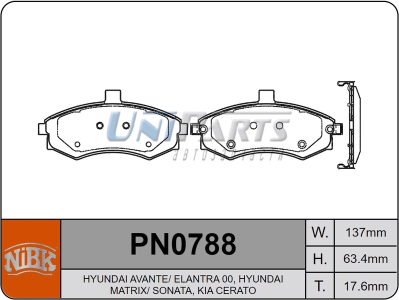 Купить запчасть NIBK - PN0788 