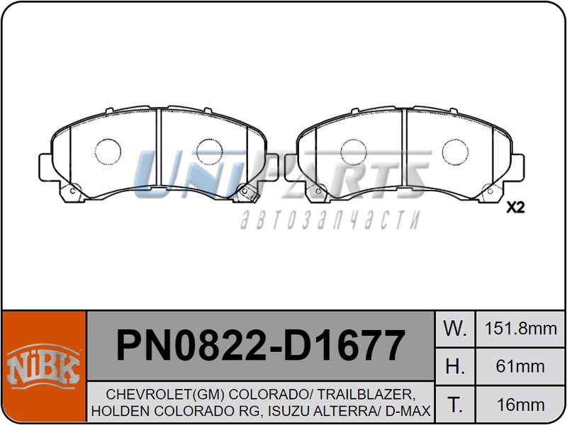 Купить запчасть NIBK - PN0822 