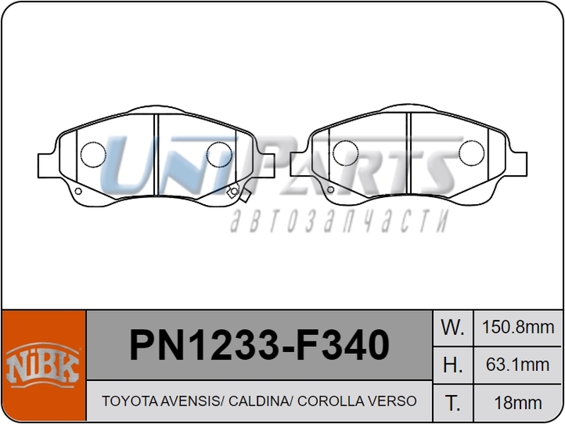 Купить запчасть NIBK - PN1233 