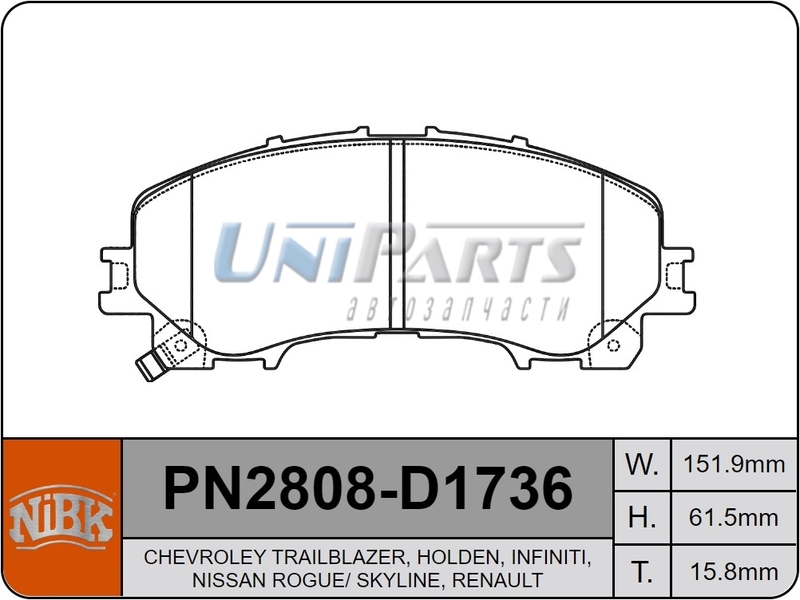 Купить запчасть NIBK - PN2808 