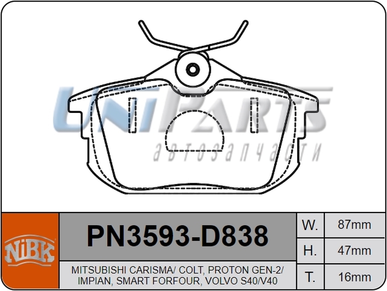 Купить запчасть NIBK - PN3593 