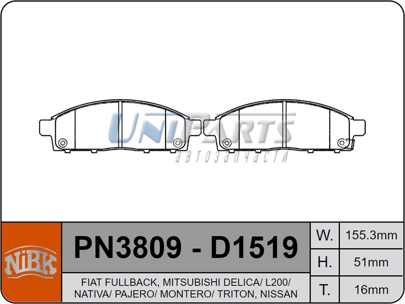 Купить запчасть NIBK - PN3809 