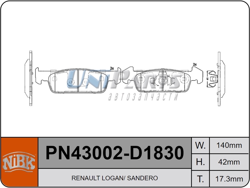 Купить запчасть NIBK - PN43002 